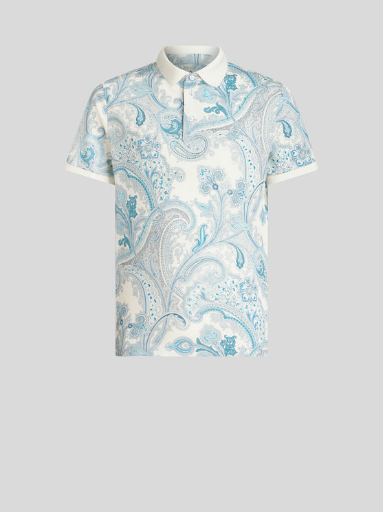 Shop Etro Ornamental Paisley Polo Shirt In White