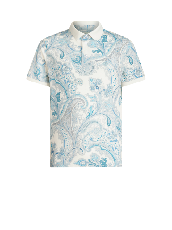 Shop Etro Ornamental Paisley Polo Shirt In White