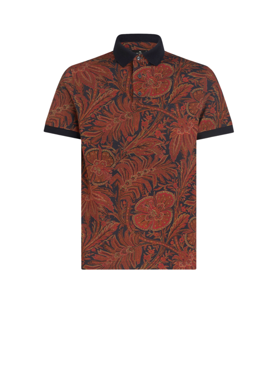 ETRO FLORAL FOLIAGE POLO SHIRT