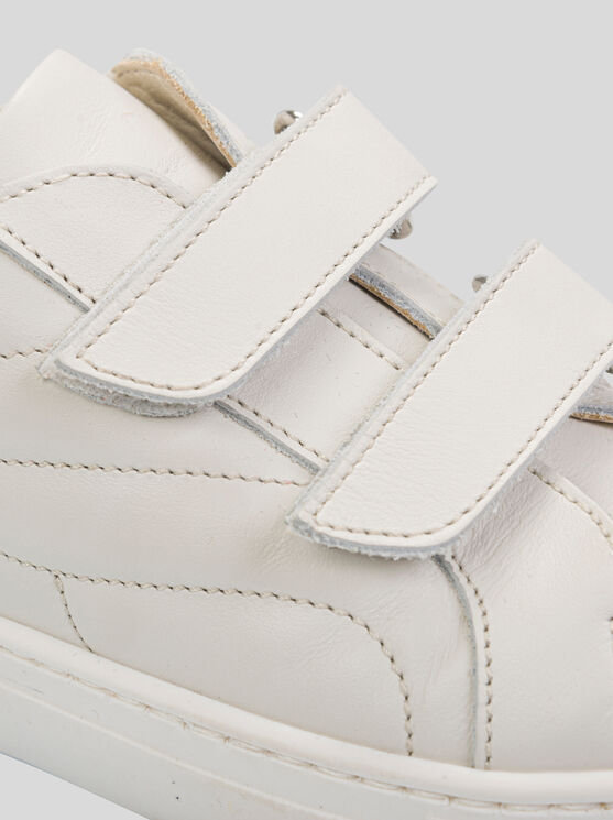 Shop Etro Kid's Leather Sneakers In White