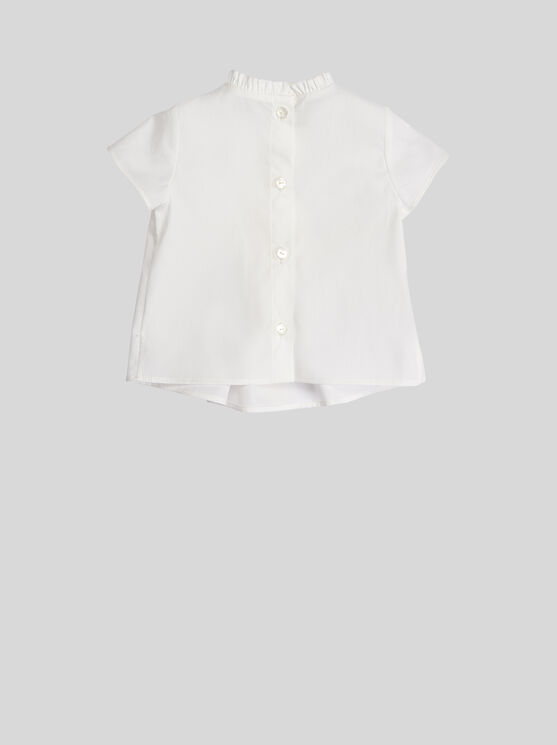 Shop Etro Baby Pleated Top In White