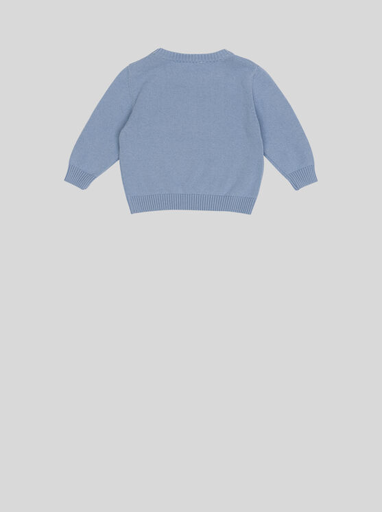 Shop Etro Baby Jumper With Pegaso Detail In Light Blue