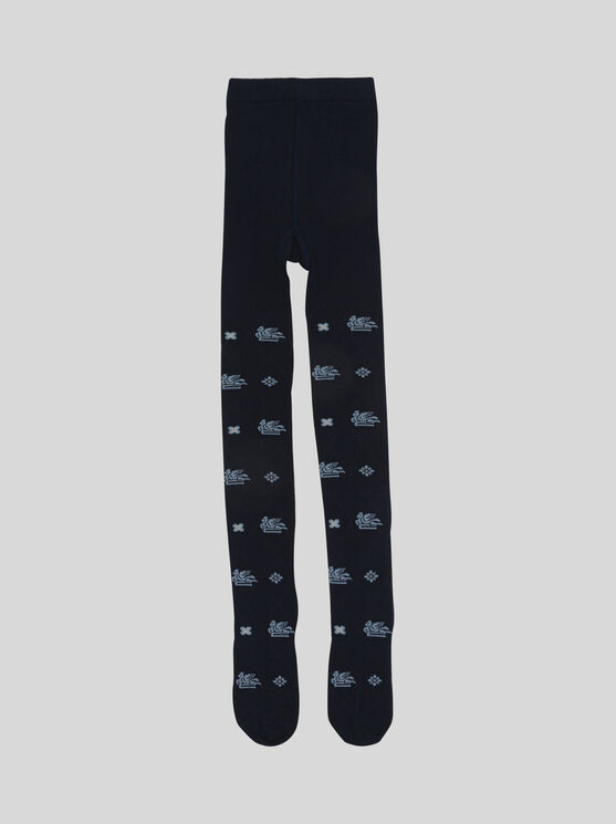 Shop Etro Tights For Children In Navyblau