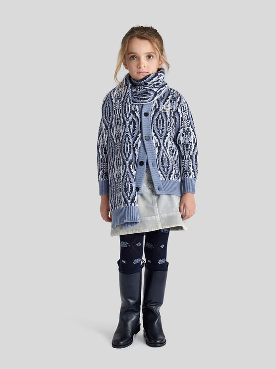 Shop Etro Tights For Children In Navyblau