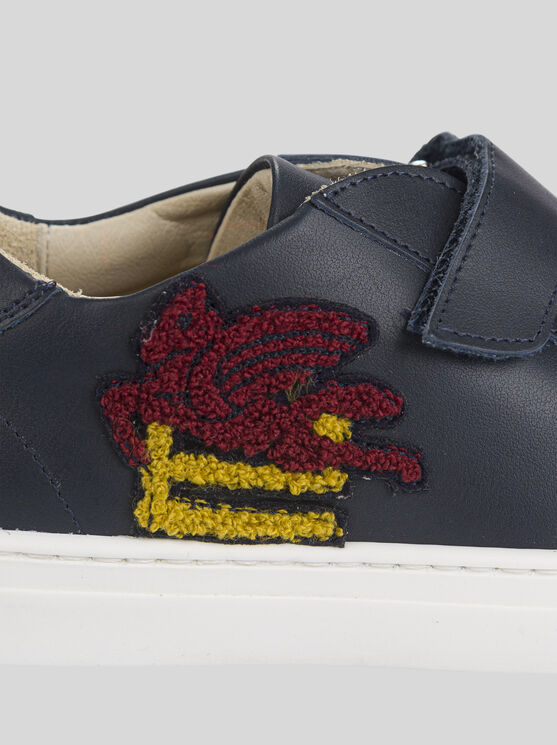 Shop Etro Sneakers For Children In Navy Blue