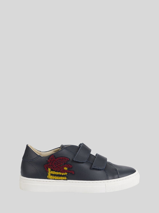 Shop Etro Sneakers For Children In Navy Blue