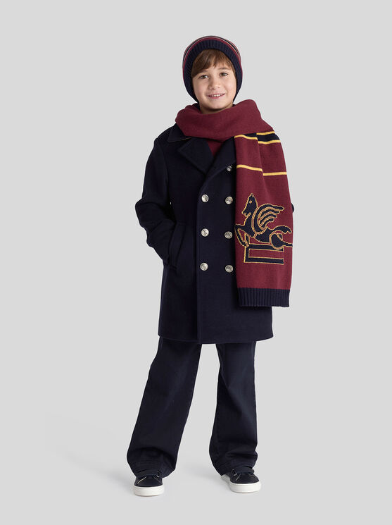 Shop Etro Hat And Scarf For Children In Burgundy