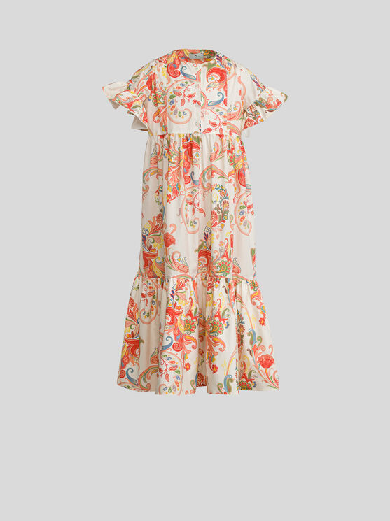 Shop Etro Summer Dress For Children In White