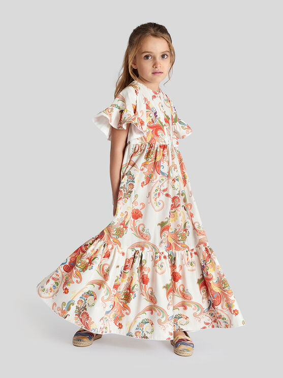 Shop Etro Summer Dress For Children In White