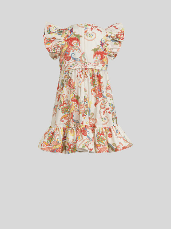 Shop Etro Summer Paisley Dress For Children In White