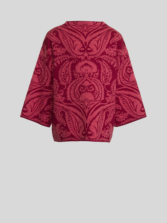 Shop Etro Paisley Poncho For Children In Rot