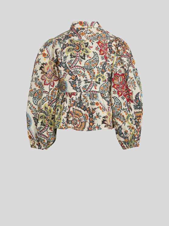 Shop Etro Paisley Blouse For Children In Weiss