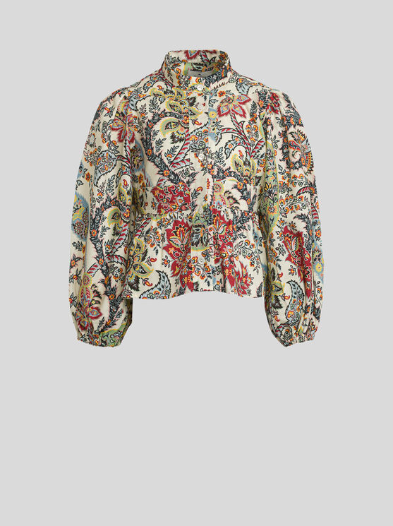 Shop Etro Paisley Blouse For Children In Weiss