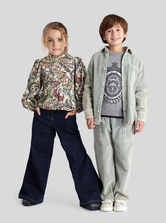 Shop Etro Paisley Blouse For Children In Weiss