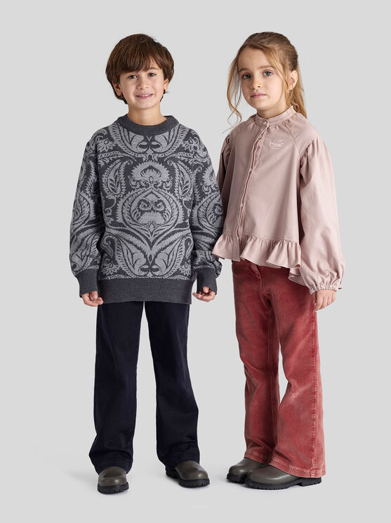 Shop Etro Velvet Trousers For Children In Rot