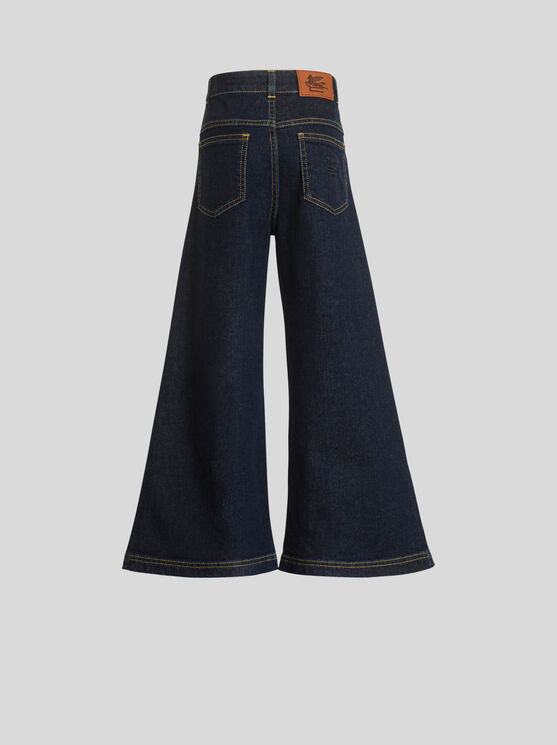 Shop Etro Flared Jeans For Children In Navyblau