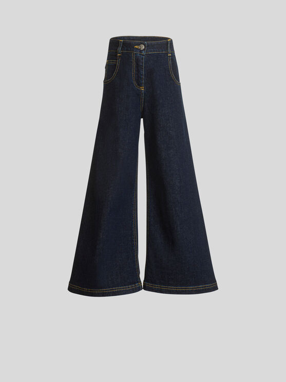 Shop Etro Flared Jeans For Children In Navyblau