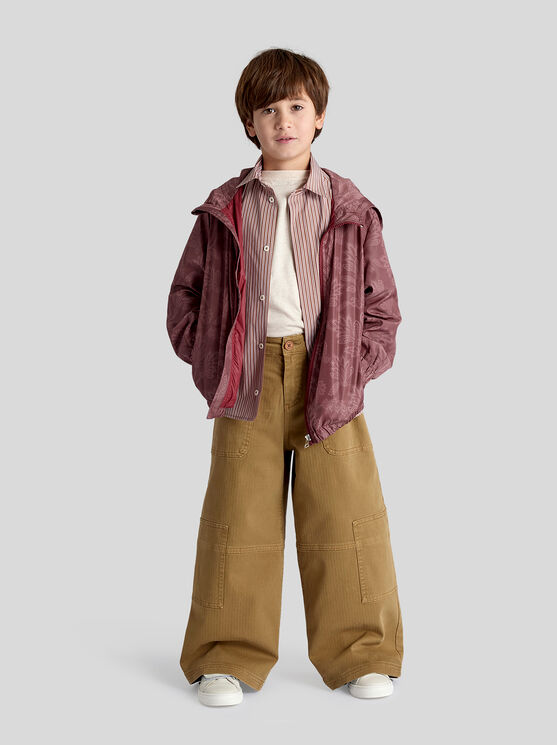 Shop Etro Cargo Trousers For Children In Light Brown