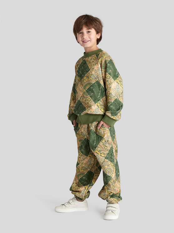 Shop Etro Jogging Trousers For Children In Multicolor