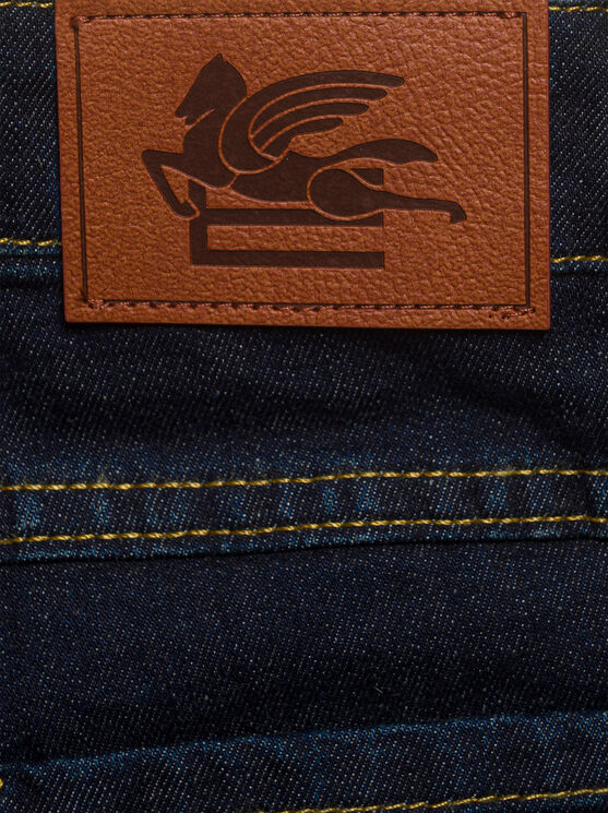 Shop Etro Jeans For Children In Navy Blue