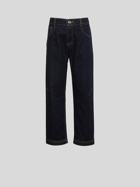 Shop Etro Jeans For Children In Navy Blue