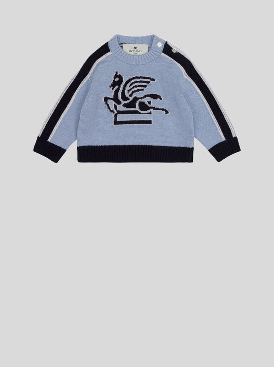 Shop Etro Jumper For Babies In Light Blue