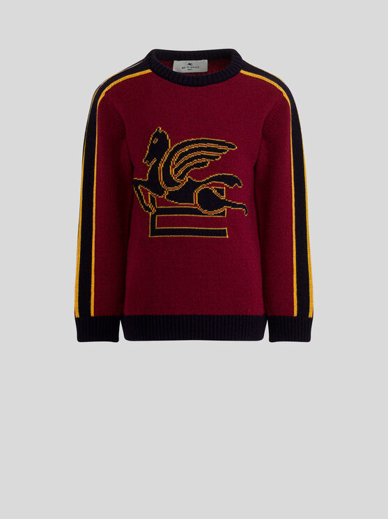 Shop Etro Jumper For Children In Burgundy