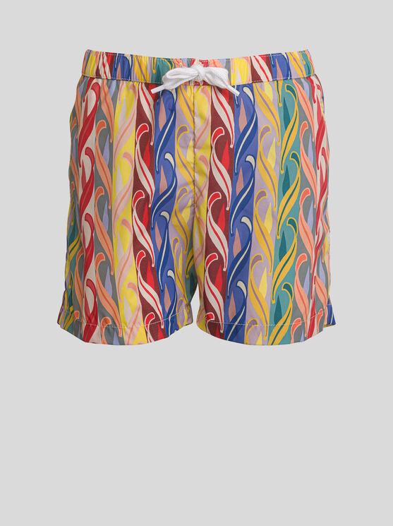 Shop Etro Summer Swimsuit For Children In Multicolour