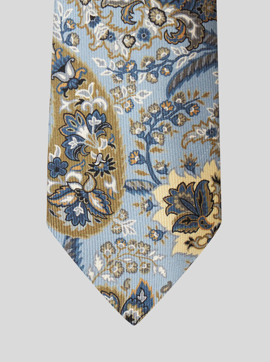 Shop Etro Floral Paisley Tie In Light Blue