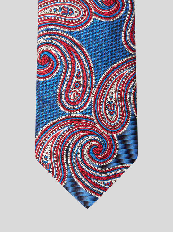 Shop Etro Paisley Jacquard Tie In Purple