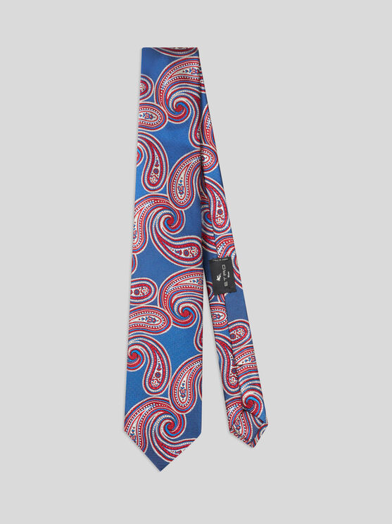 Shop Etro Paisley Jacquard Tie In Purple