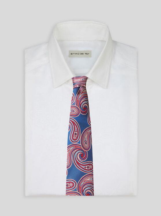 Shop Etro Paisley Jacquard Tie In Purple