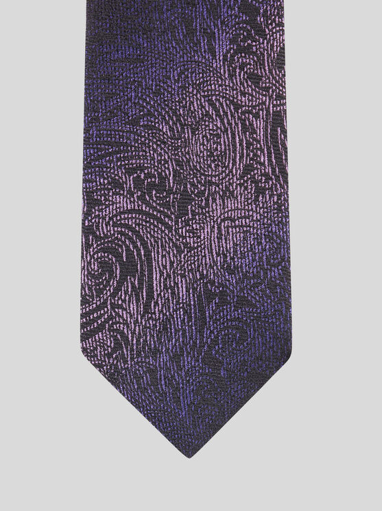 Etro Silk Jacquard Tie In Purple