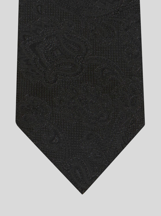 Shop Etro Paisley Silk Tie In Black