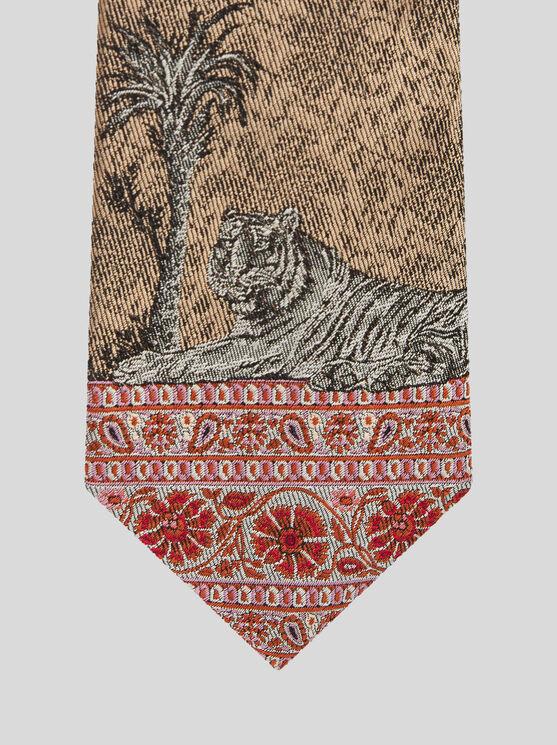 Etro Tie With Placed Designs In Red