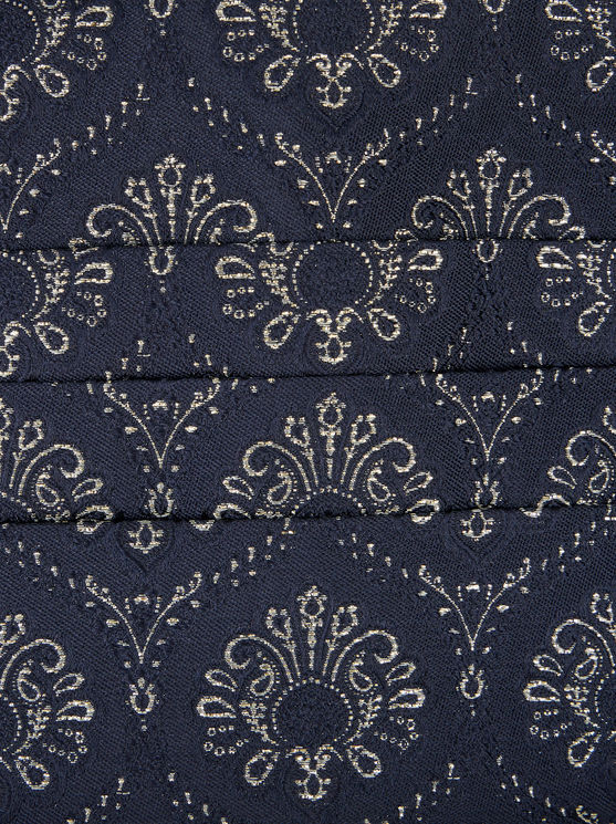 Shop Etro Jacquard Cummerbund In Navy Blue