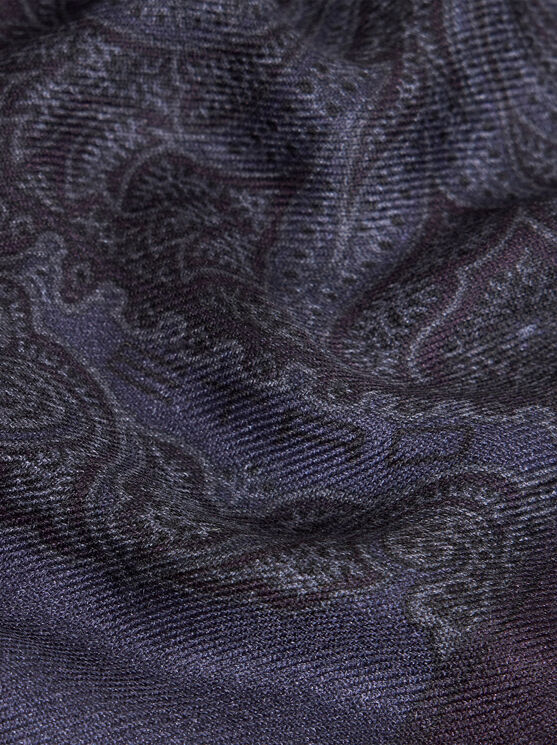 Etro Paisley Scarf In Black