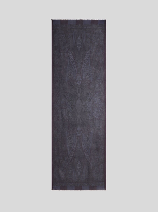 Etro Paisley Scarf In Black