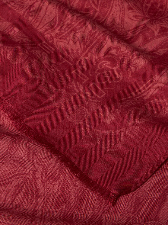 Shop Etro Scarf With Paisley Print In Red