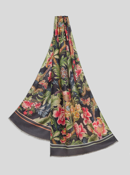 Shop Etro Scarf With Print In Multicolour