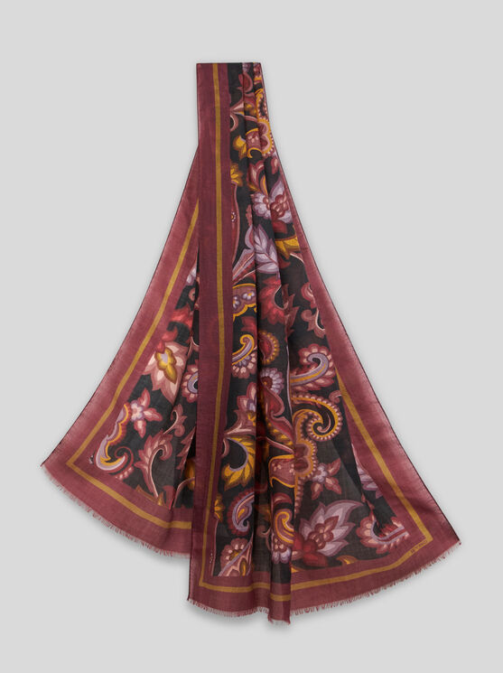 ETRO FLORAL PAISLEY SCARF 