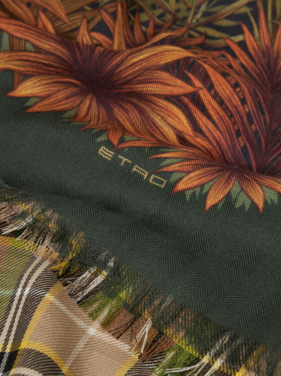 Shop Etro Wool And Cashmere Scarf In Grün