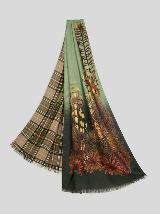 Shop Etro Wool And Cashmere Scarf In Grün