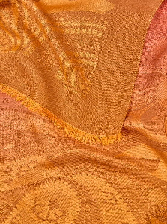Etro Dégradé Paisley Scarf In Red