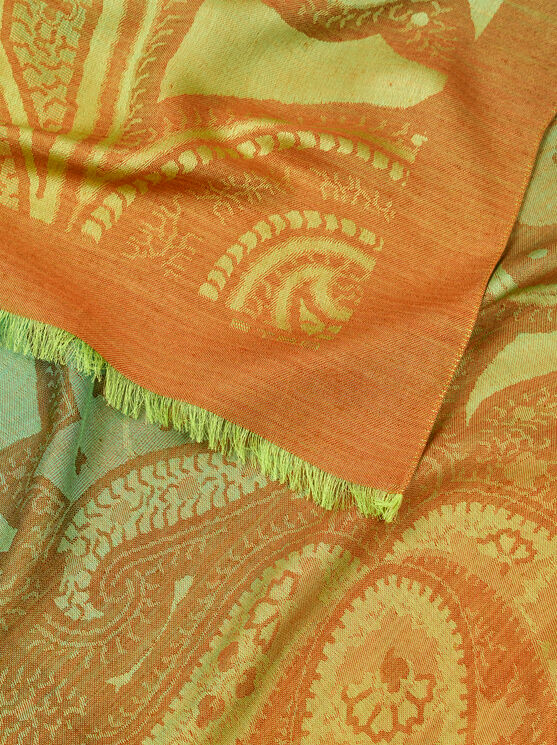 Etro Dégradé Paisley Scarf In Green