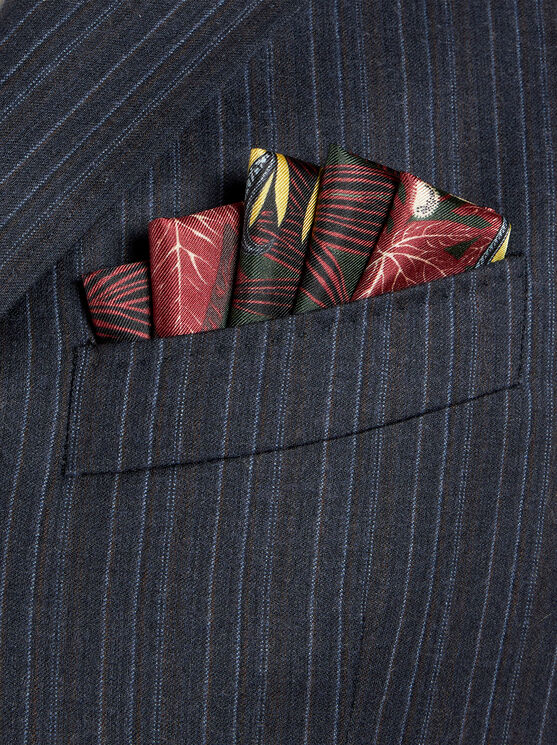 Shop Etro Printed Silk Pocket Square In Multicolour