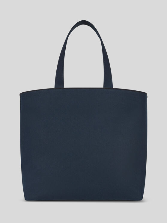 Etro , Maxi Tote Bag With Octopus Embroidery, Man, Navy Blue In Navyblau