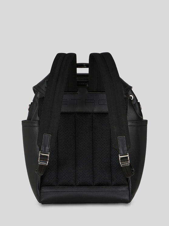 Shop Etro Medium Leather Backpack In Black