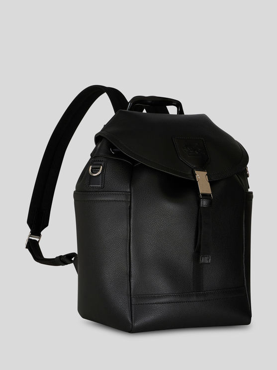 Shop Etro Medium Leather Backpack In Black