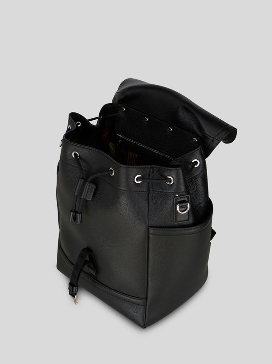 Shop Etro Medium Leather Backpack In Black